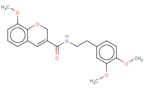 2H-1-BENZOPYRAN-3-CARBOXAMIDE, N-(2-(3,4-DIMETHOXYPHENYL)ETHYL)-8-METH OXY-